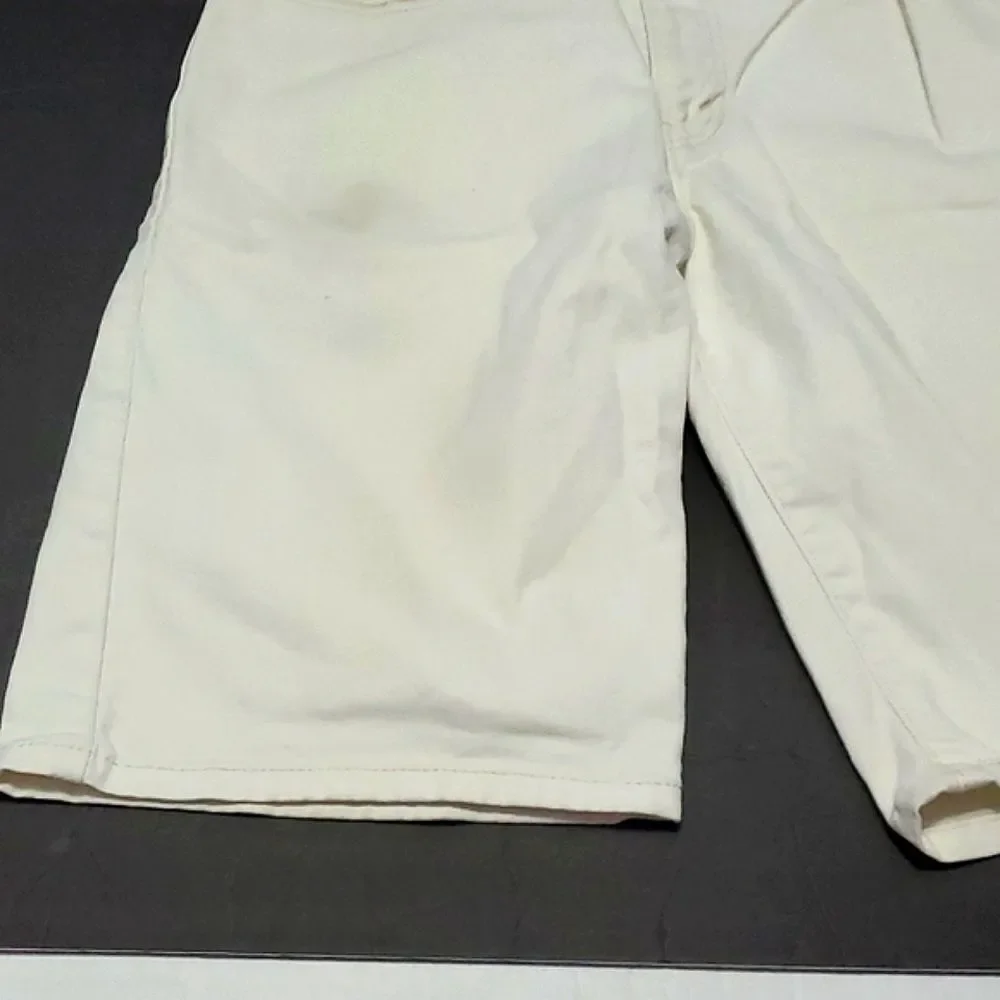 Levi's 569 Off White Loose Fit Straight Classic Preppy Jean Shorts 31